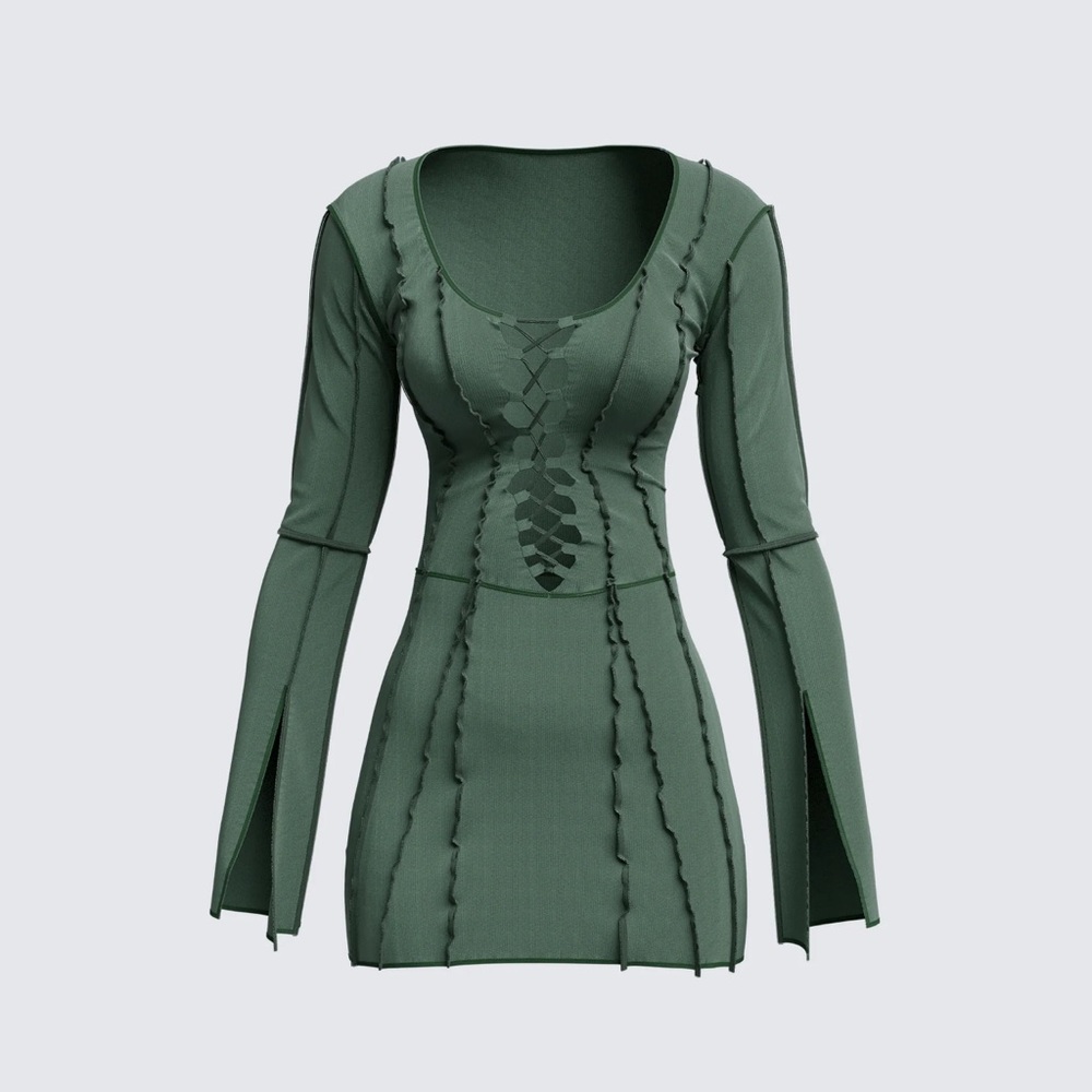 Army Green Bodycon Dress